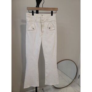 VERONICA BEARD Giselle Flare Extra! High Rise Jeans Size 28 White